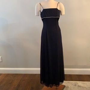 Dress with sheer covering & hint of glitter